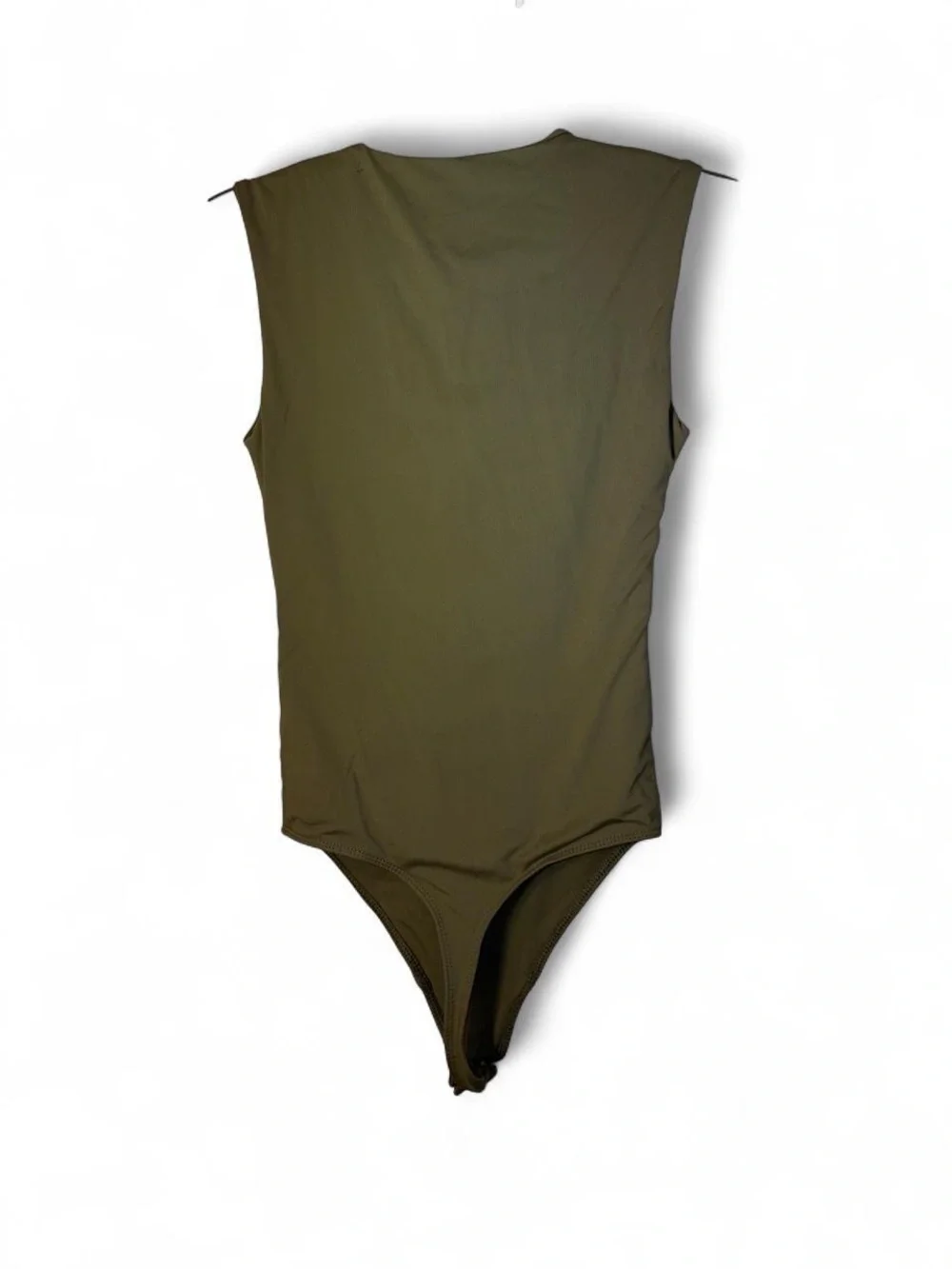 House of Harlow 1960 Olive Green V-Neck Sleeveless Bodysuit
